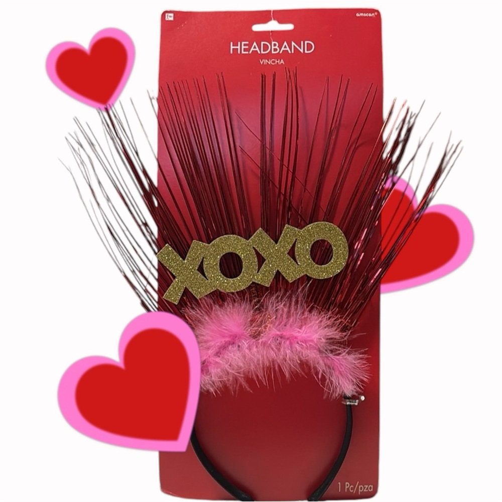 🟢 NWT Valentines Headband XOXO